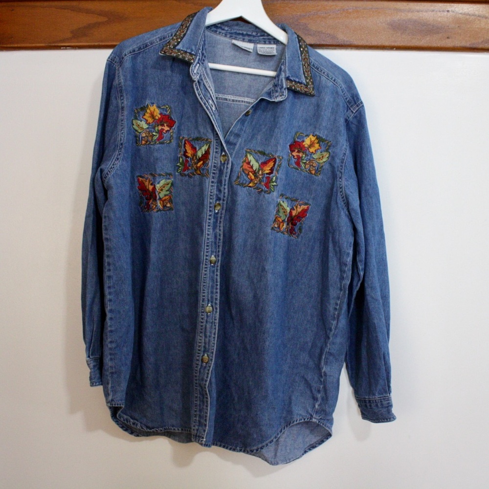 Cabin creek Jean Floral embroidered Shirt